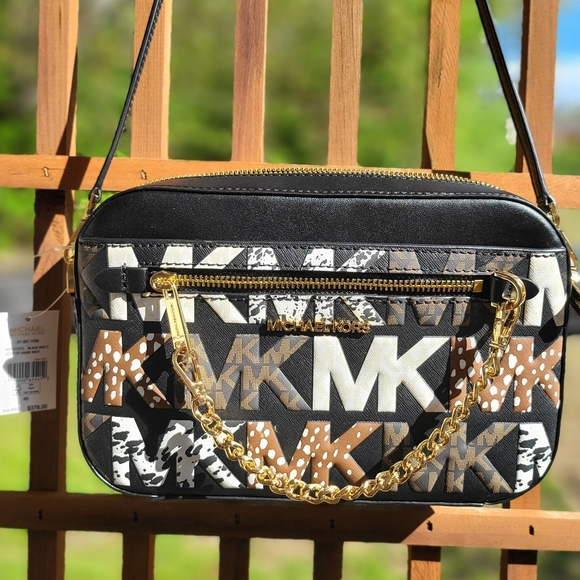 MICHAEL Michael Kors Handbags - 🆕MICHAEL KORS Jet Set Item Large Graphic Logo Chain Crossbody👜